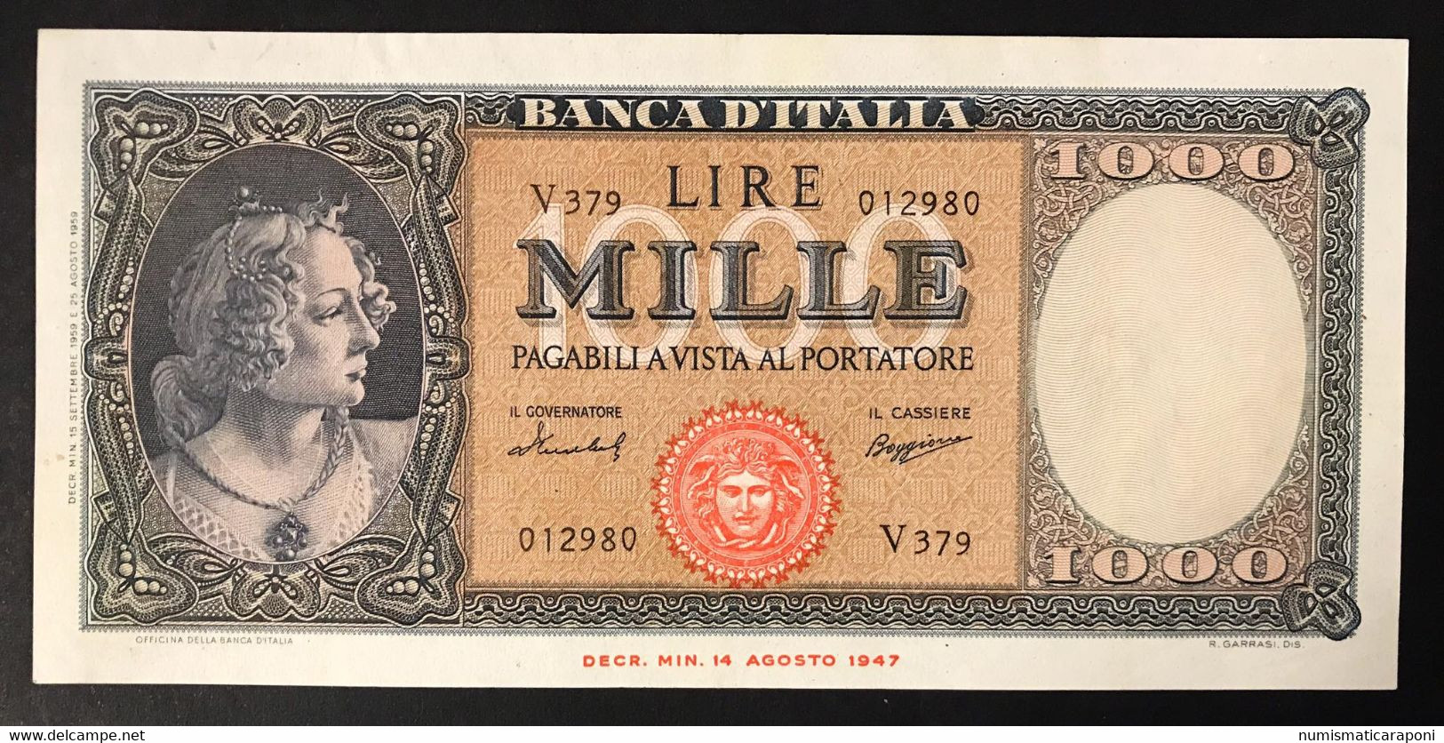 3 Banconote Da 500 A 1000 Lire 1959-1966 Spl/sup LOTTO 3379 - Colecciones