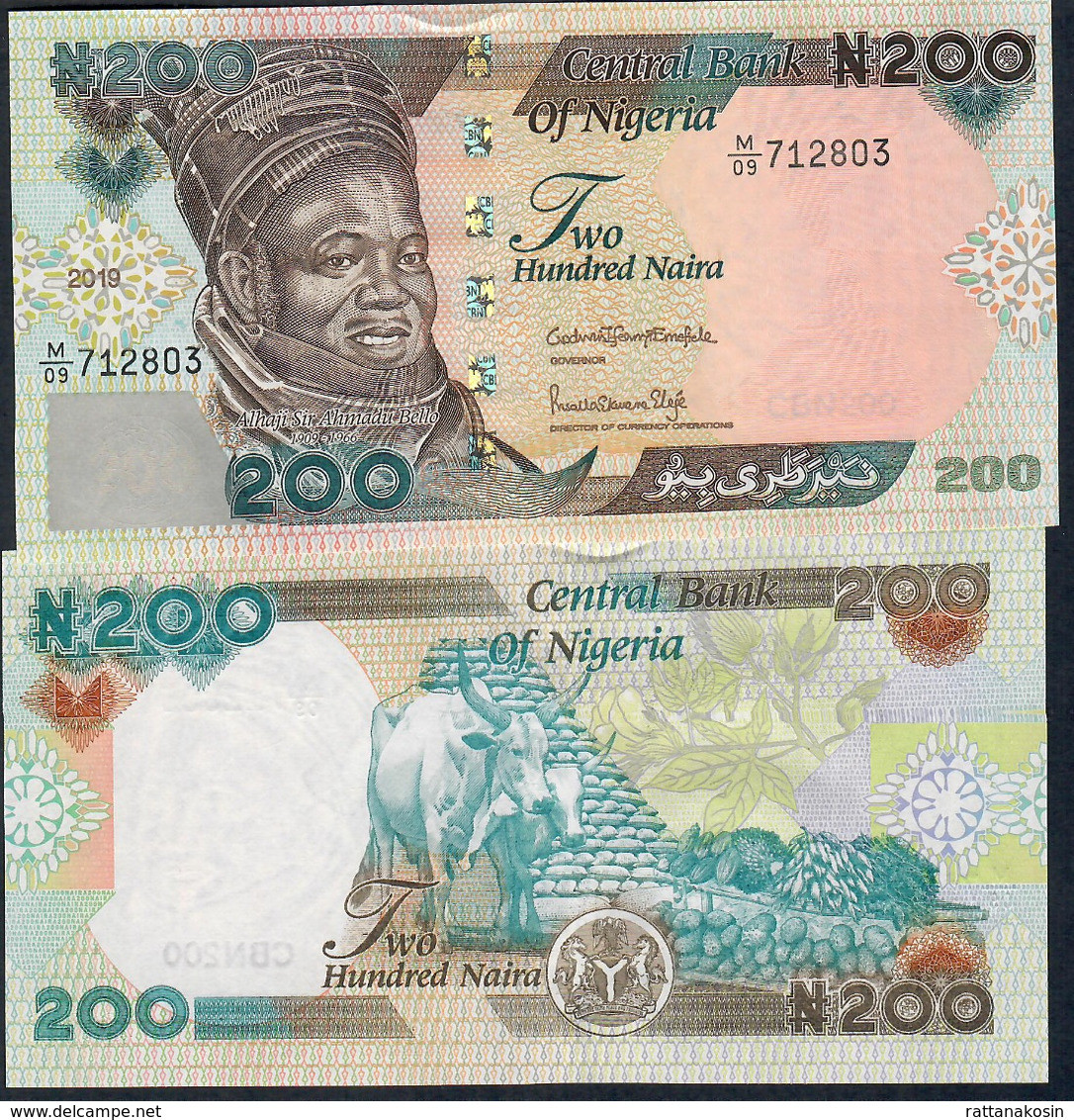 NIGERIA P29s 200 NAIRA 2019     UNC. - Nigeria