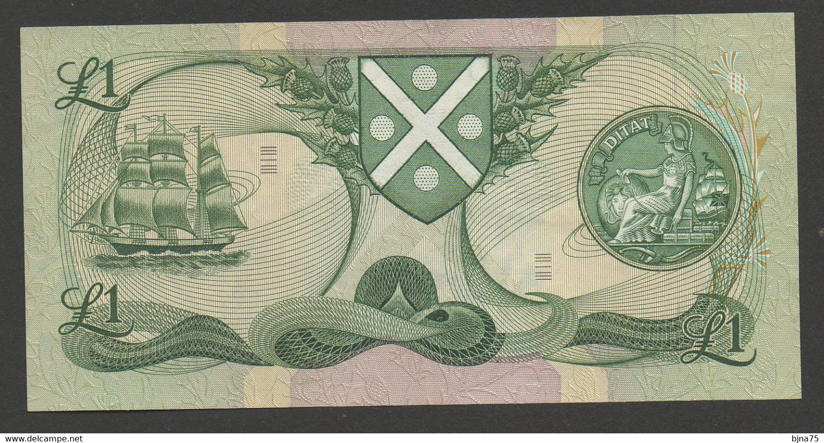 ECOSSE ONE POUND - 4th November 1980 Sir Walter SCOTT & Voilier -  D/170378752  / Qualité  SUP  II  VZGL EF  XF - 1 Pond