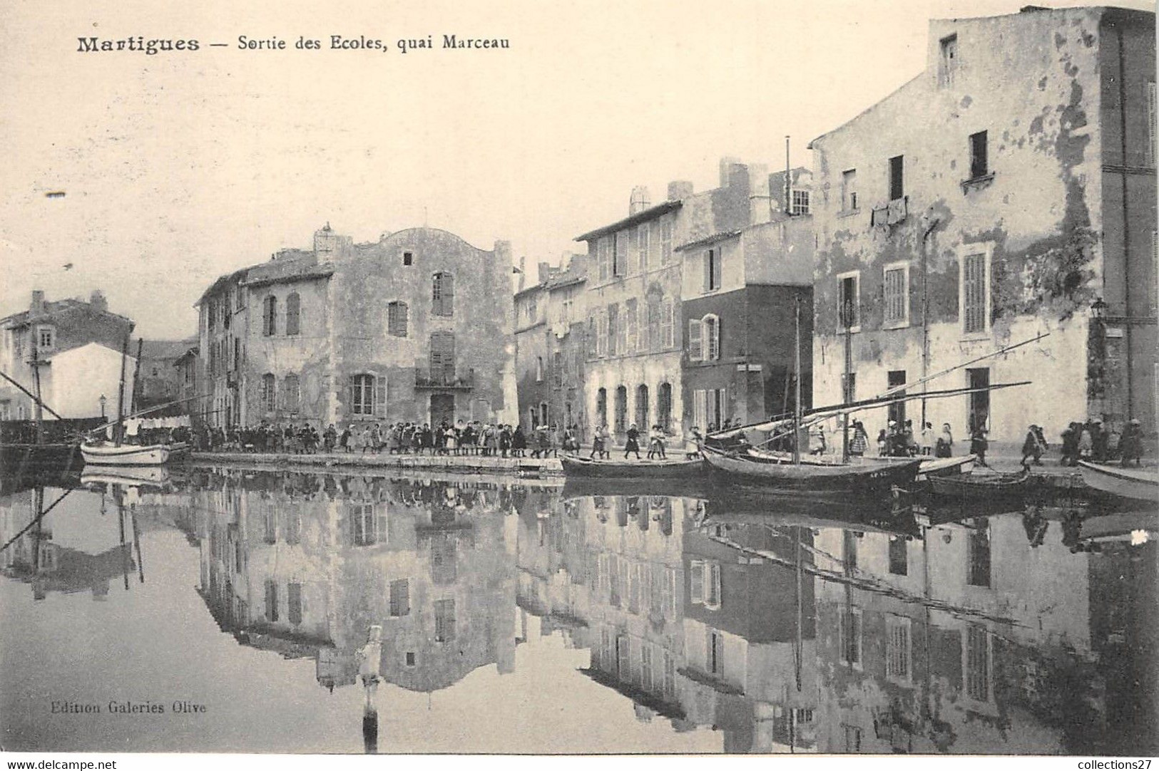 13-MARTIGUES-SORTIE DES ECOLES, QUAI MARCEAU - Martigues