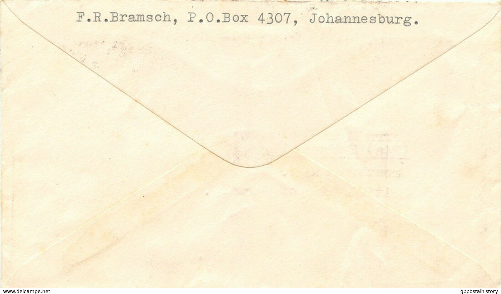 SÜDAFRIKA 1948 Silverwedding 3 P 4Block ERSTFLUG JOHANNESBURG - LONDON - HAMBURG - Airmail