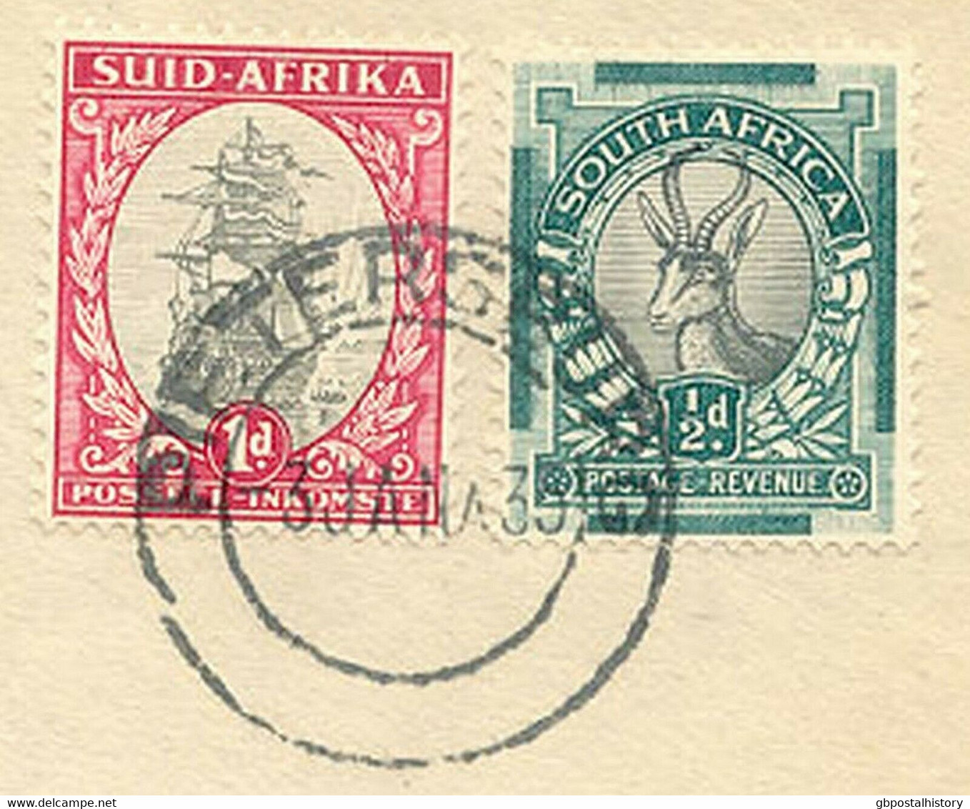 SÜDAFRIKA 1935 Kab.-Erstflug Mit Imperial Airways "PIETERSBURG – DURBAN" M. I.A. - Luchtpost