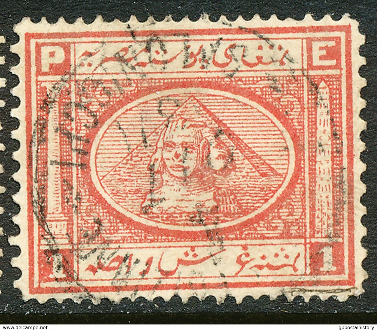 ÄGYPTEN 1867 Sphinx Vor Chephrenpyramide 1 P Rot (3) U Lilarot (2) Dabei ABARTEN - 1866-1914 Khedivaat Egypte