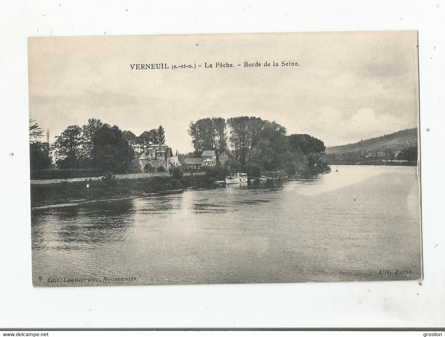 VERNEUIL SUR SEINE (S ET O) 9   LA PECHE BORDS DE LA SEINE (BATEAU) - Verneuil Sur Seine