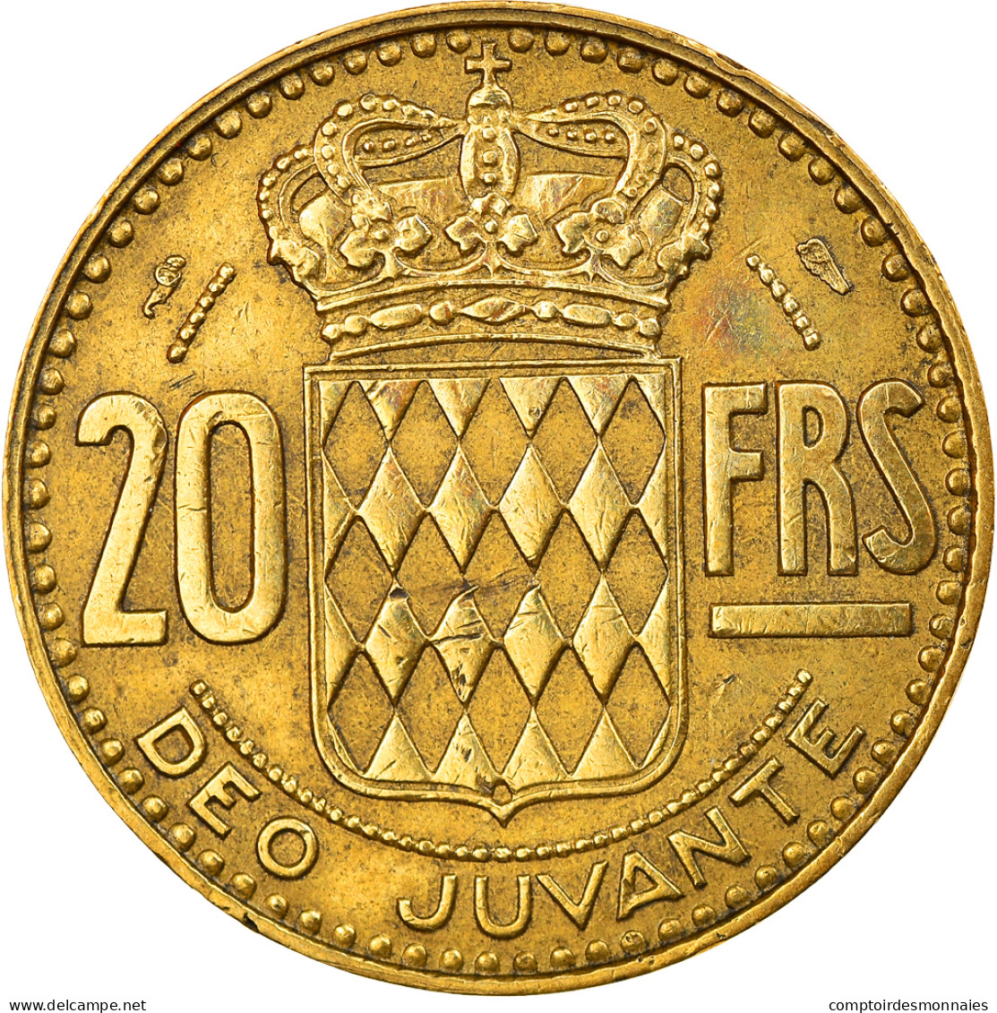 Monnaie, Monaco, Rainier III, 20 Francs, Vingt, 1950, SUP, Aluminum-Bronze - 1949-1956 Francos Antiguos