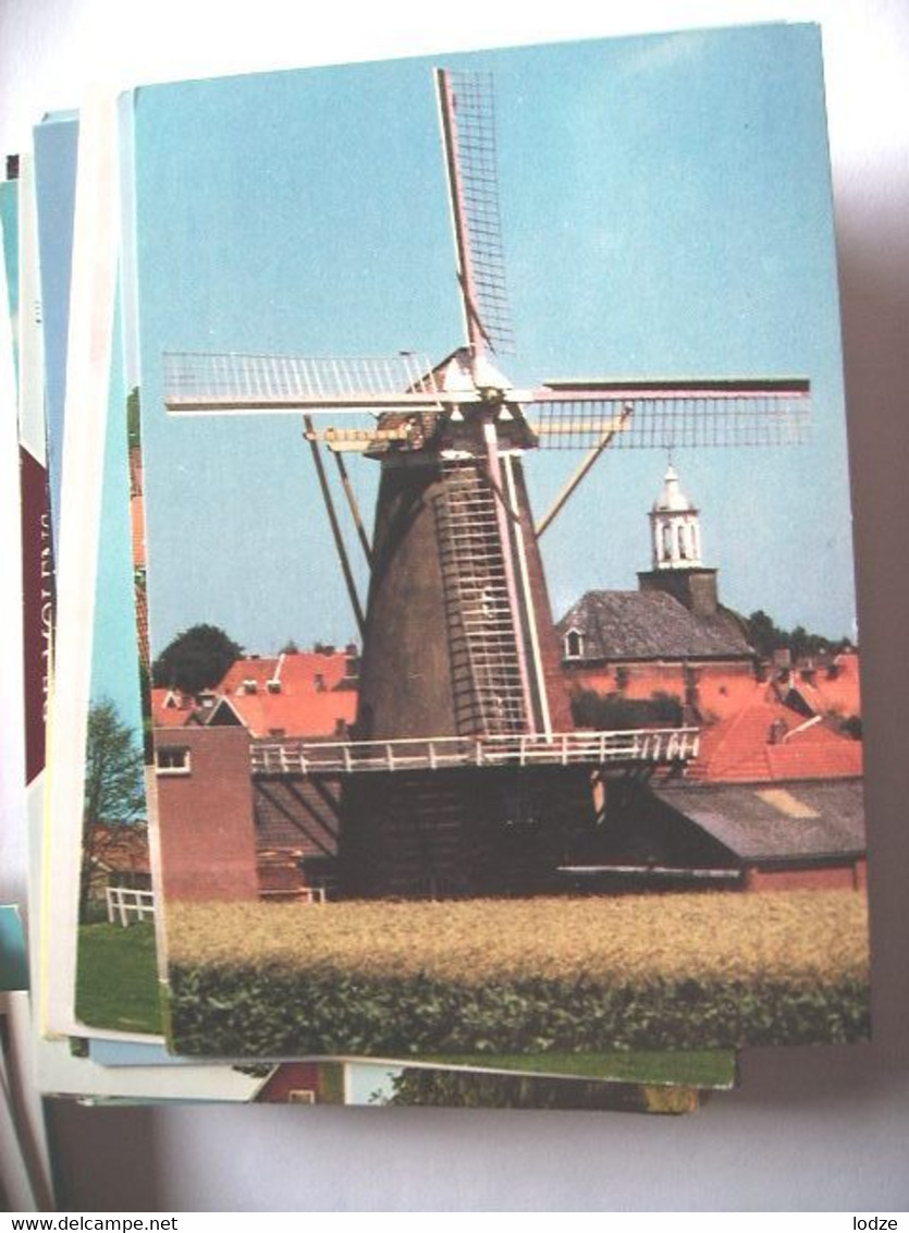 Nederland Holland Pays Bas Molen Moulin Mill Ootmarsum En Kerk - Ootmarsum