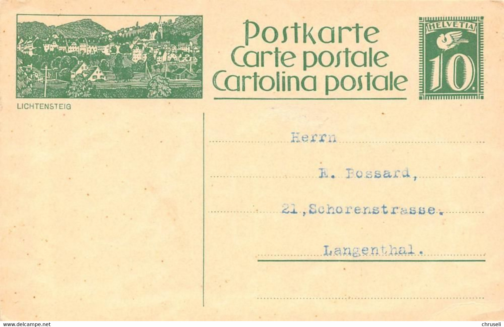 Ganzsachen Bildpostkarte Lichtensteig - Lichtensteig