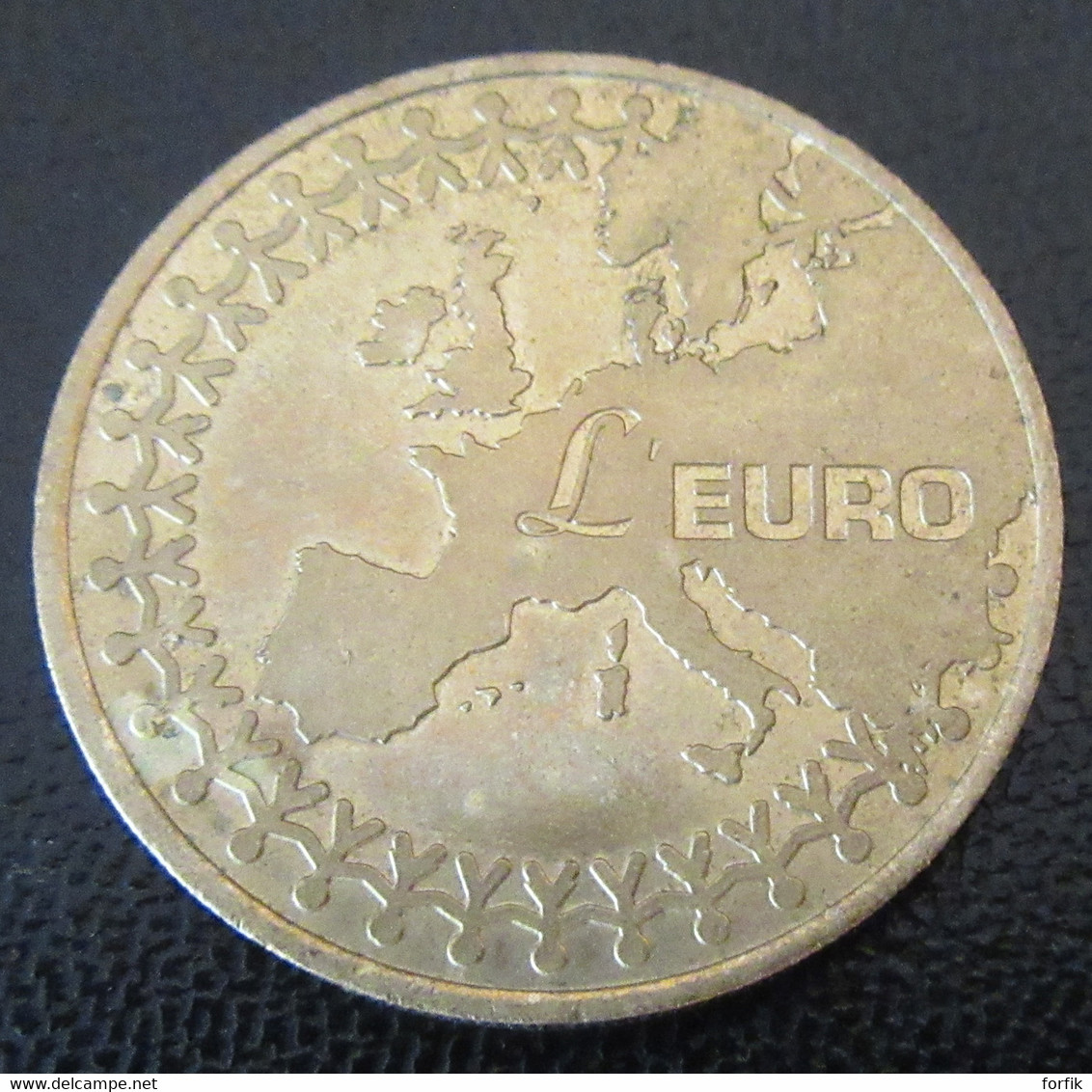 France - Jeton / Médaille L'EURO En Métal Doré - Diam. 30 Mm - Euros Of The Cities