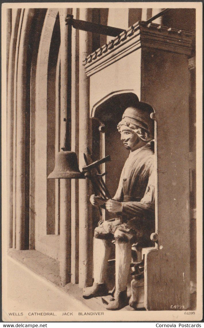 Jack Blandiver, Wells Cathedral, Somerset, C.1920s - Photochrom Postcard - Wells