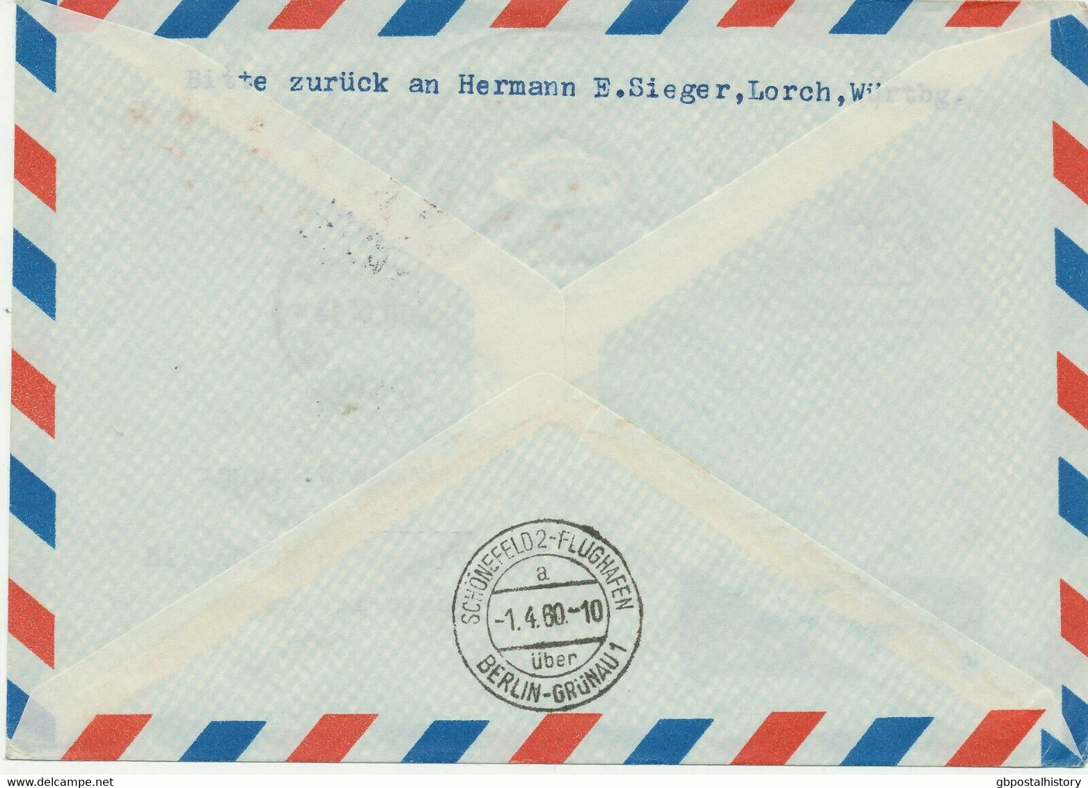 JUGOSLAWIEN 1960 Flugpostmarken 10 Din (Paar) Selt. JAT Erstflug BELGRAD-BERLIN - Airmail