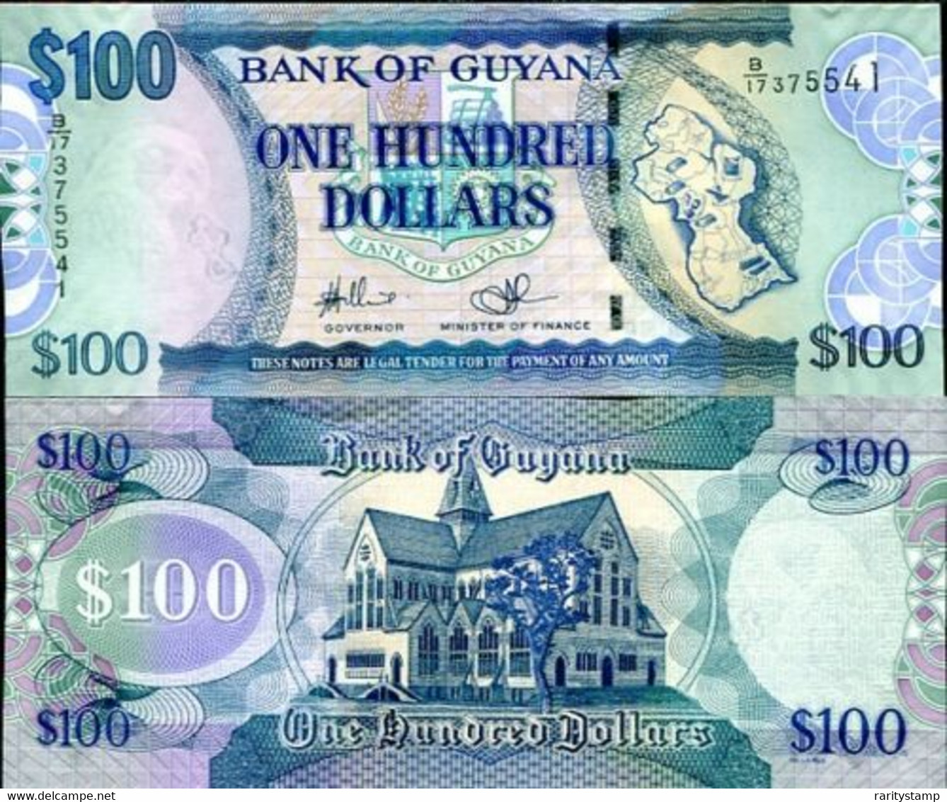 GUYANA 2009  $100 UNC FDS - Guyana