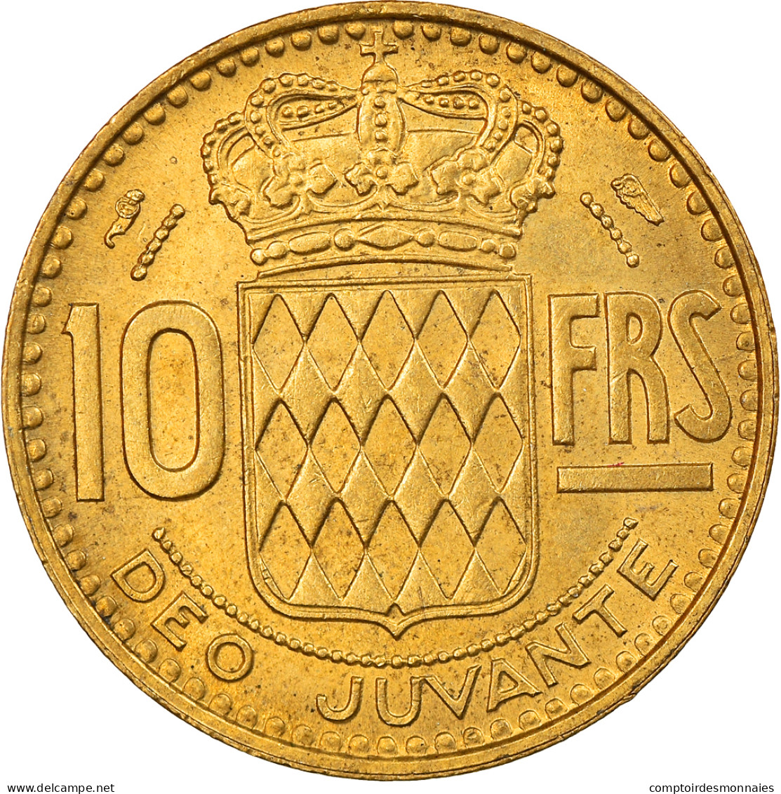 Monnaie, Monaco, Rainier III, 10 Francs, 1950, SUP, Aluminum-Bronze, Gadoury:MC - 1949-1956 Old Francs