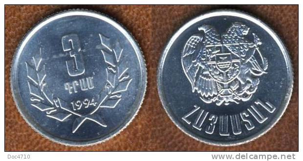 Armenia 3 Dram 1994, KM#55, Unc - Armenien