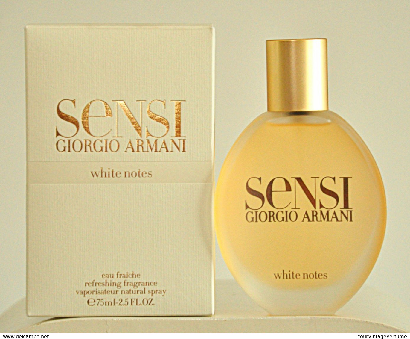 Giorgio Armani Sensi White Notes Eau Fraiche 75ml 2.5 Fl. Oz. Perfume Woman Rare Vintage 2004 - Mujer