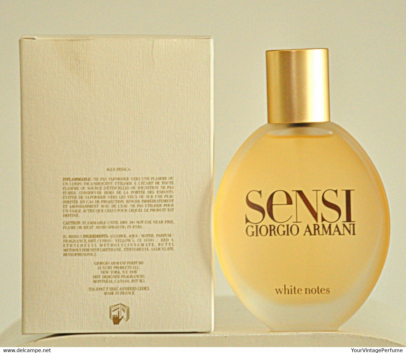 Giorgio Armani Sensi White Notes Eau Fraiche 75ml 2.5 Fl. Oz. Perfume Woman Rare Vintage 2004 - Femme