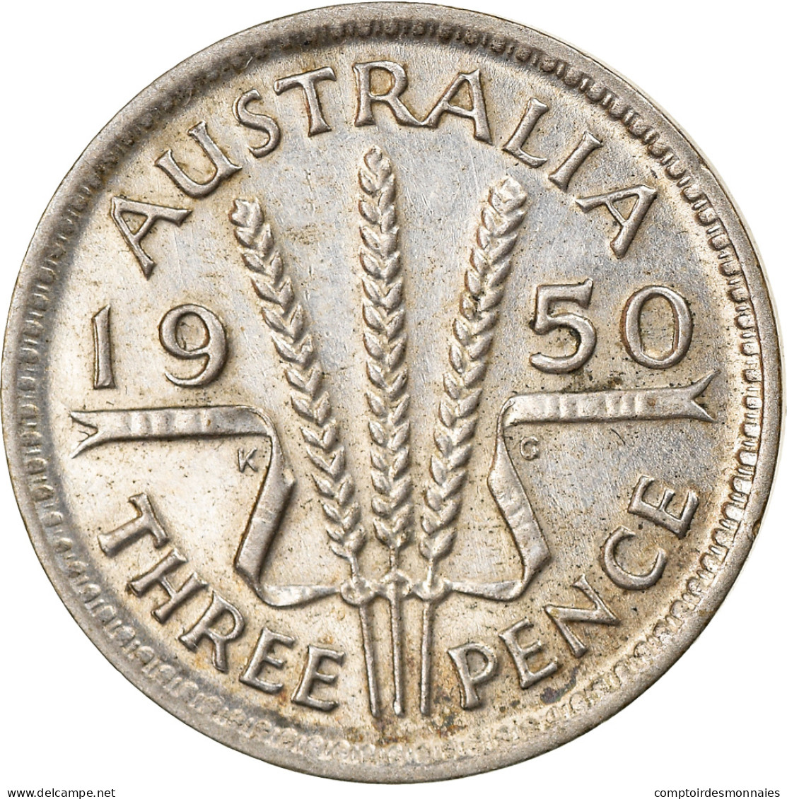 Monnaie, Australie, George VI, Threepence, 1950, Melbourne, SUP, Argent, KM:44 - Victoria