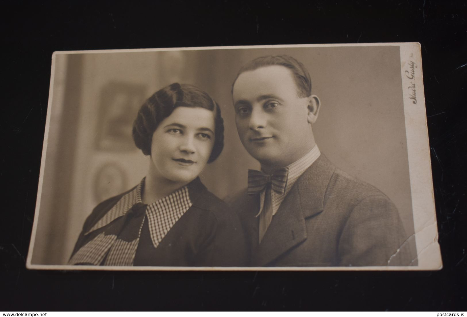 F411 Male And Female Couple Foto Studio Gusty Iasi Romania 1933 - Fotografía