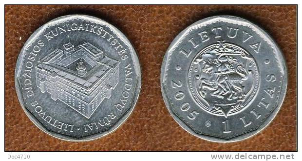 Lithuania 1 Litas 2005, Royal Palace, KM#142, XF - Lithuania