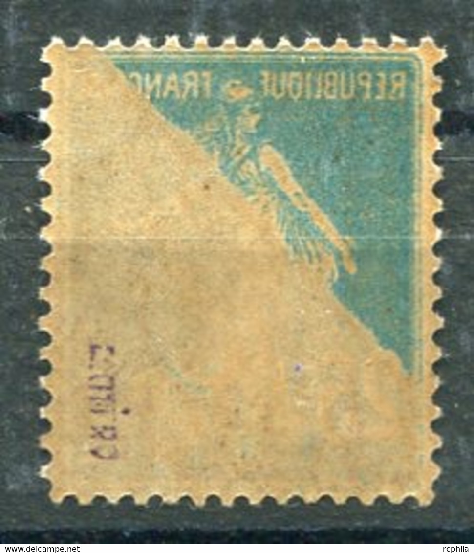 RC 20572 FRANCE N° 140 VARIÉTÉ IMPRESSION RECTO VERSO PARTIEL SUR 25c SEMEUSE NEUF ** MNH TB - 1906-38 Semeuse Camée