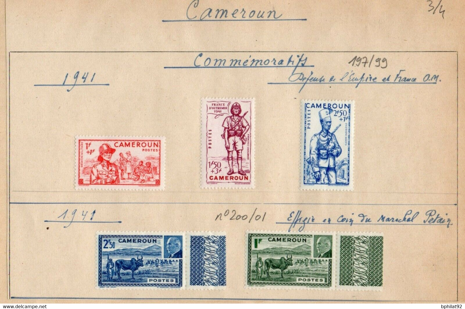 !!! PRIX FIXE : CAMEROUN N°249/262, 266/273, 276/294, 263/264, 265, 274/275, 197/199, 200/201 NEUFS *. 4 PAGES - Unused Stamps