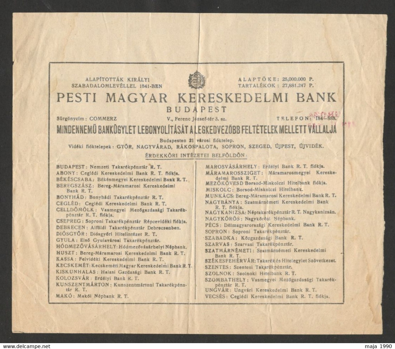 HUNGARY - SERBIA -NICE TELEGRAM , FOLDED BUT GOOD CONDITION - GROZA ZOMBOR-1911. - Telegrafi