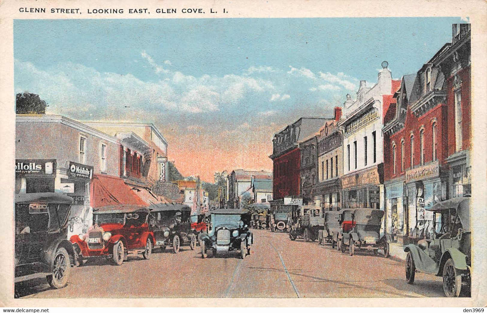 Etats-Unis - Long Island - GLEN COVE - Glenn Street, Looking East - Automobiles - Long Island