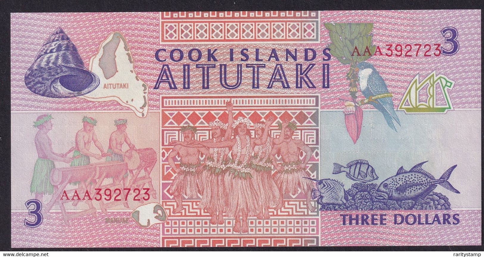 COOK ISLANDS   $3  1992  P-7 NEW UNC FDS - Cook