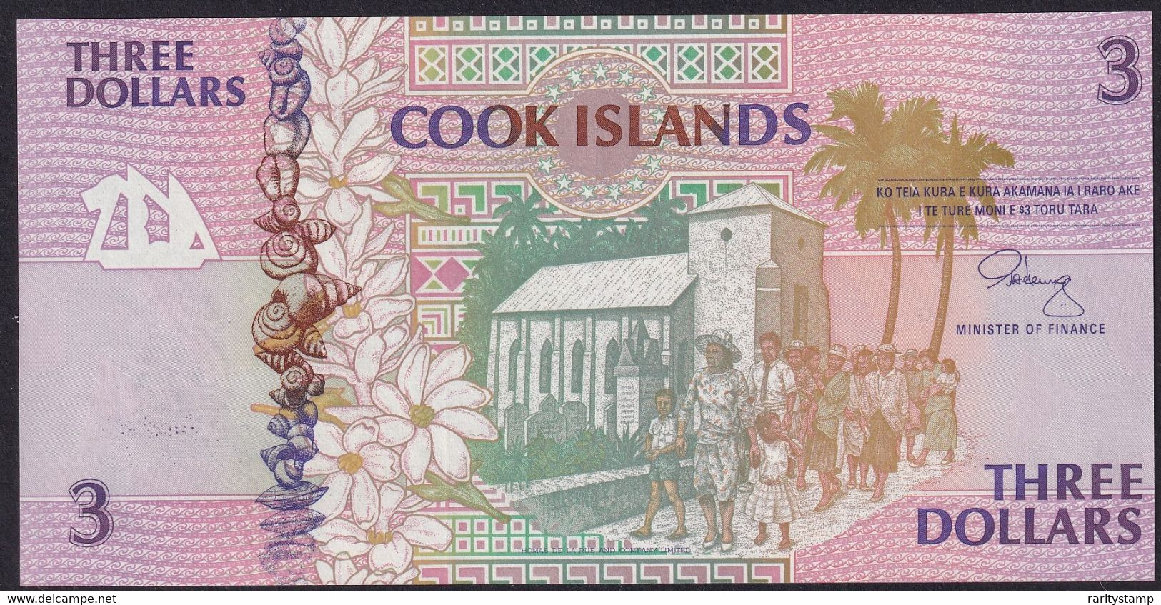 COOK ISLANDS   $3  1992  P-7 NEW UNC FDS - Cook