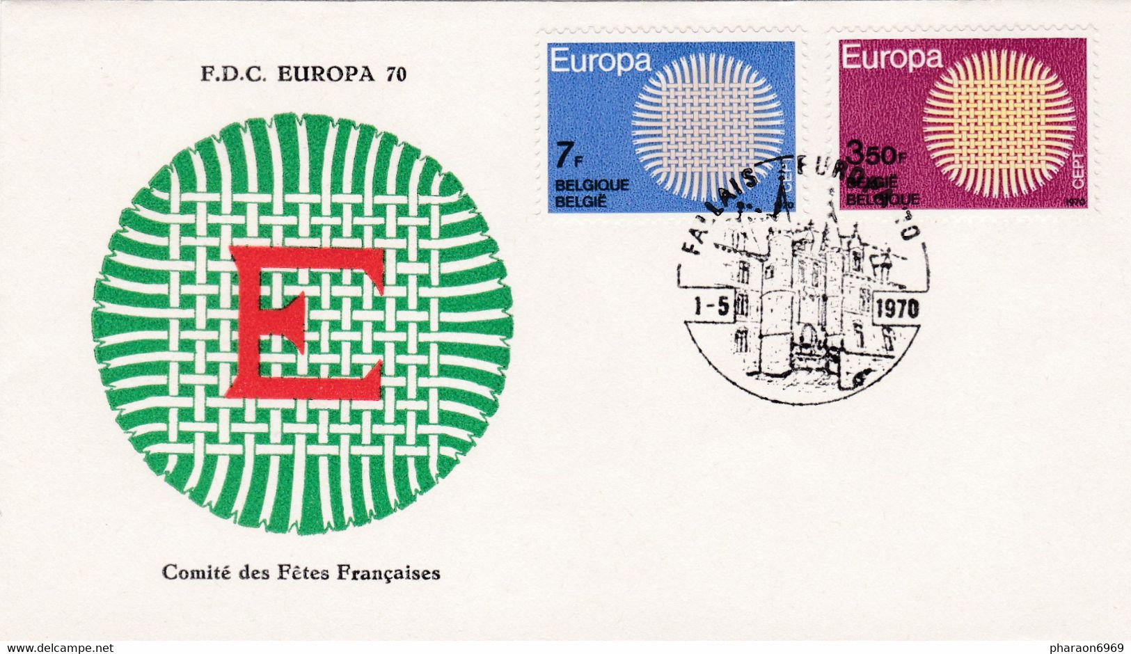 Enveloppe  FDC Europa 1530 1531 Comité Des Fêtes Françaises Fallais - 1961-1970