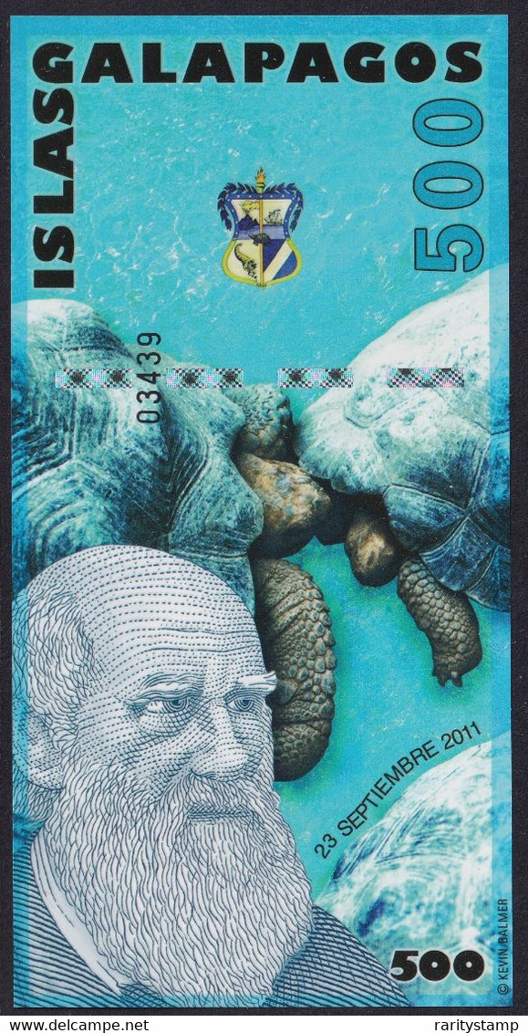 ECUADOR GALAPAGOS ISLANDS   500 SUCRES   23.09.2011  NEW UNC FDS POLYMER - Ecuador