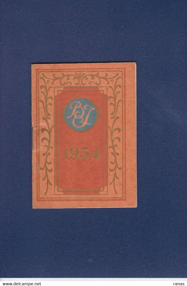 Calendriers > Petit Format Publicité Belle Jardinière 1934 Complet - Tamaño Pequeño : 1921-40