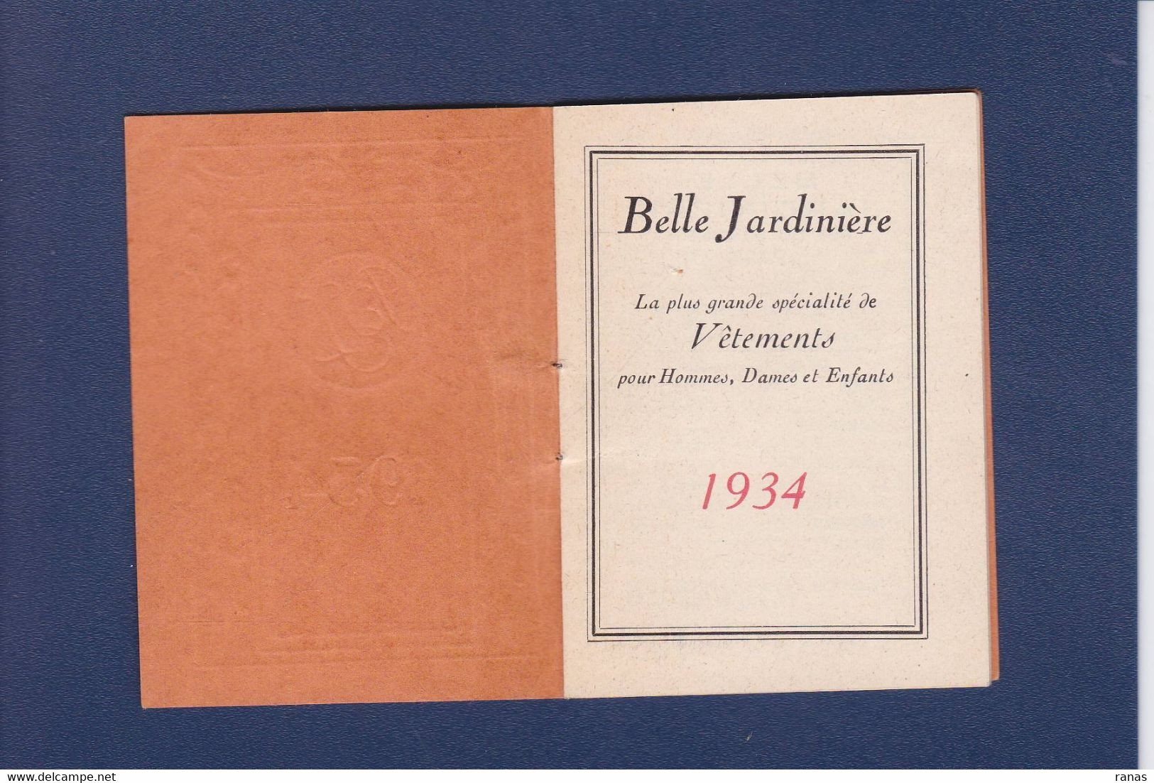 Calendriers > Petit Format Publicité Belle Jardinière 1934 Complet - Small : 1921-40