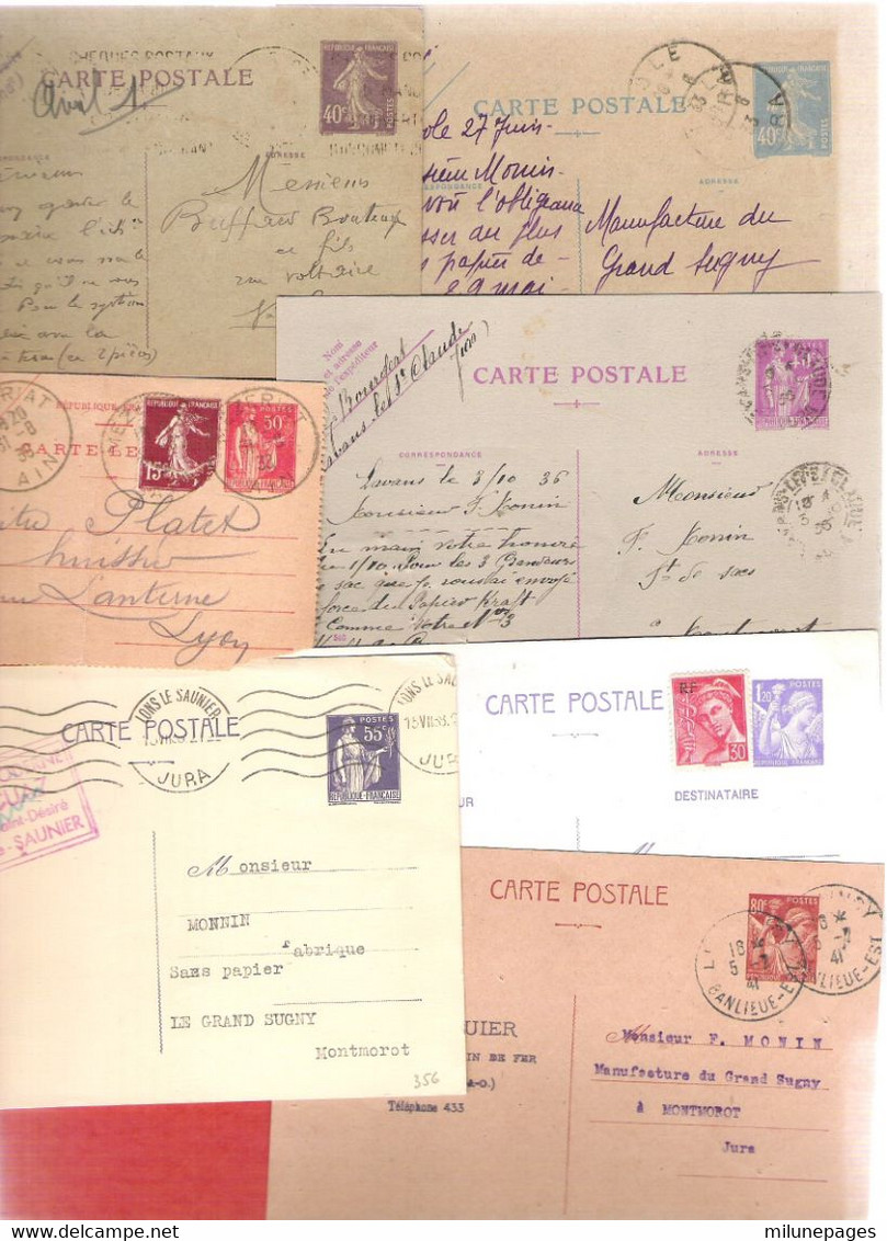 Joli Lot De 40 Entiers Postaux Et Bande Journaux France Différents Dont Bonnes Valeurs - Lots Et Collections : Entiers Et PAP