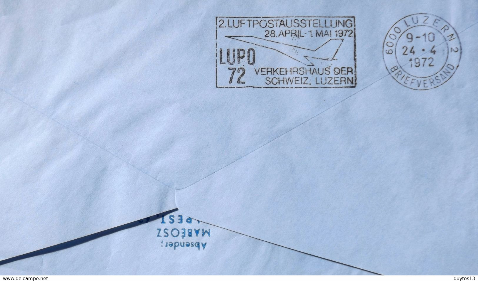 HONGRIE - Vol Spécial Lupo 72 Aérogramme Budapest-Zürich Sonderflug Le 23.4.72 Pour Luzern - TBE - Covers & Documents