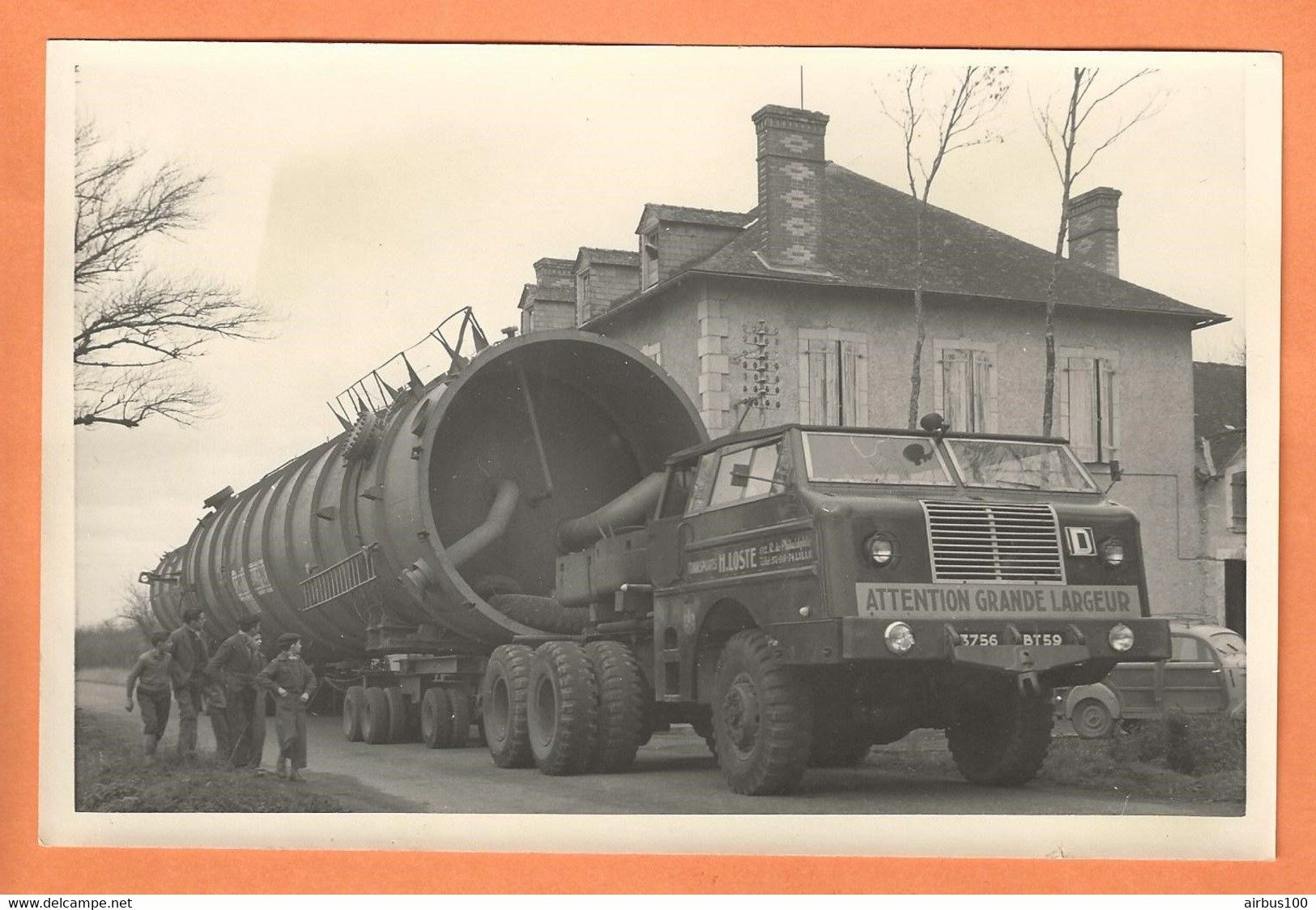 PHOTO ORIGINALE 12 X 18,3 Cm - TRANSPORT EXCEPTIONNEL LOSTE LILLE - CAMION PACIFIC - PACIFIC TRUCK - Coches