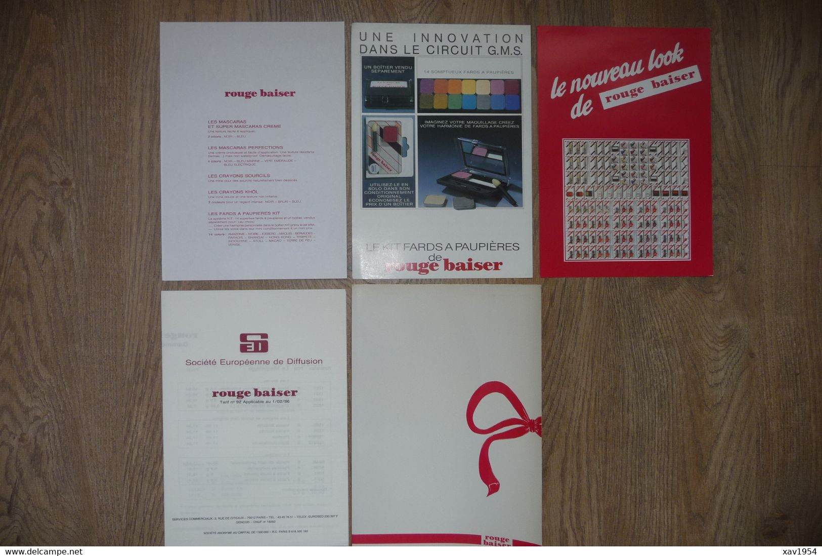 ANCIEN DOSSIER Professionnel Gamme "Rouge Baiser" De 1980 - Catalogus