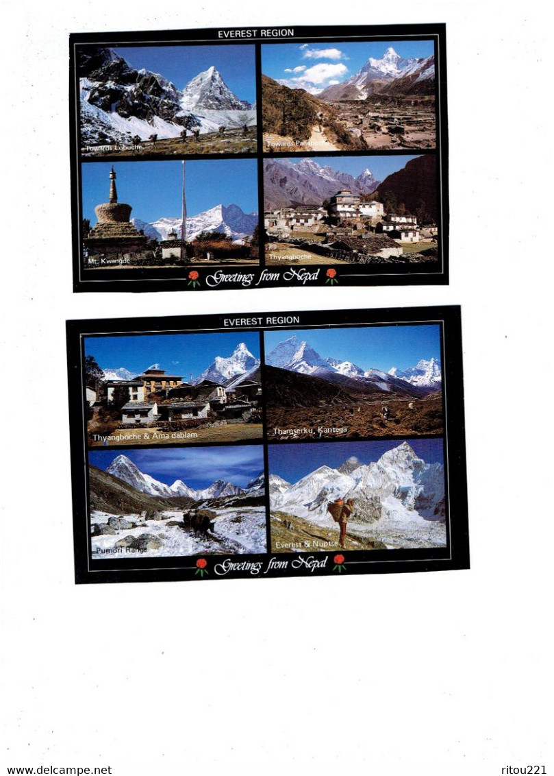 Lot 10 Cpm - Népal NAMASTE MT MACHAPUCHRE POKHARA EVEREST REGION KAGBENI Hotel Sherpa BHAKTAPUR - Nepal
