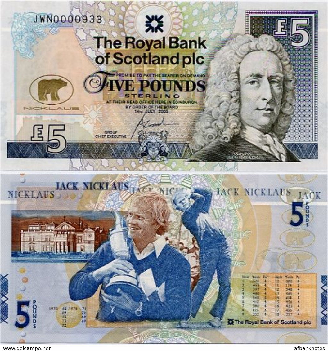 SCOTLAND - RBS       5 Pounds       Comm.       P-365       14.7.2005        UNC - 5 Pounds