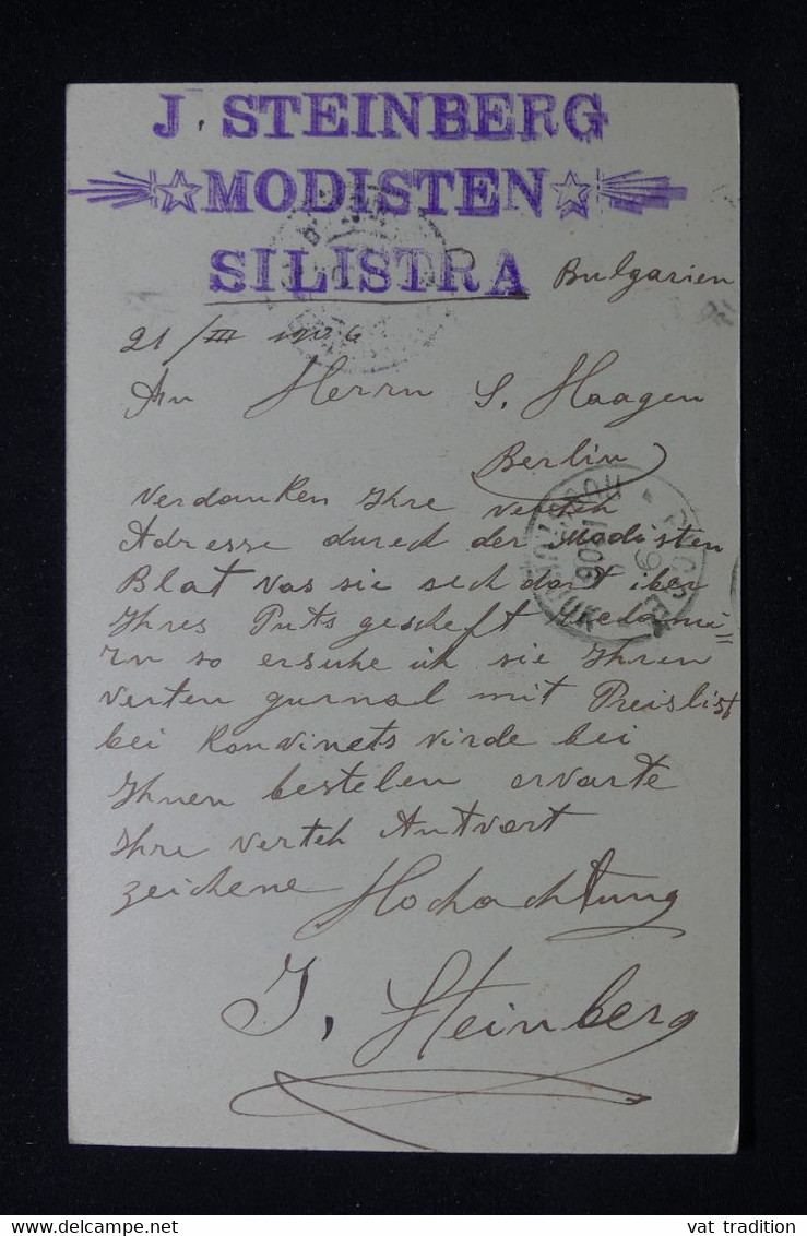 BULGARIE - Entier Postal + Complément De Silistra Pour Berlin En 1906 - L 92503 - Other & Unclassified