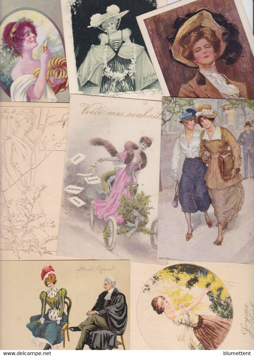 Lot 2860 De 10 CPA Femme Woman Glamour Déstockage Pour Revendeurs Ou Collectionneurs - 5 - 99 Postcards