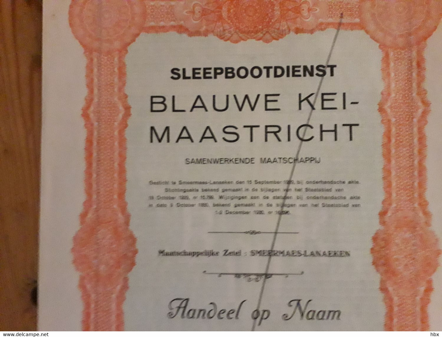 Sleepbootdienst Blauwe Kei - Maastricht = Smeermaas = Lanaken 1931 - Navy