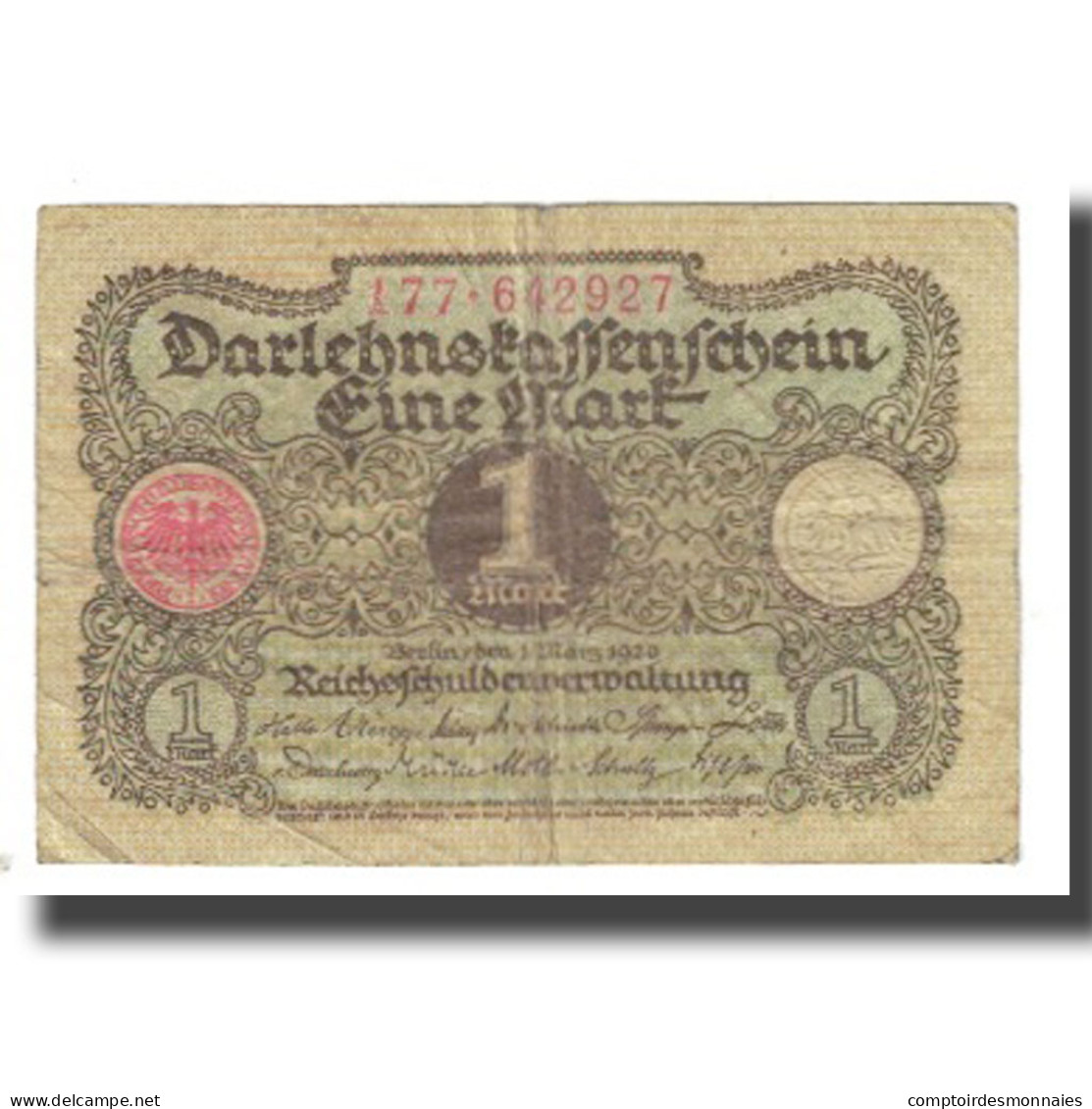 Billet, Allemagne, 1 Mark, 1920, 1920-03-01, KM:58, TB - 1 Rentenmark