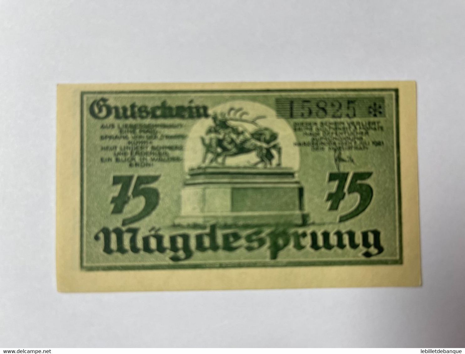 Allemagne Notgeld Harzgerode 75 Pfennig - Collections