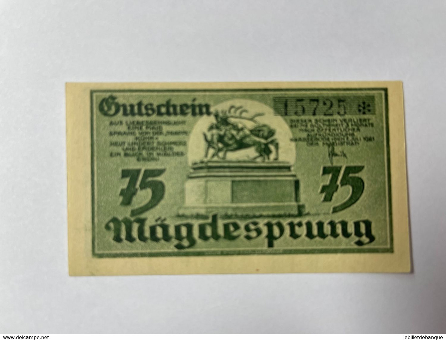 Allemagne Notgeld Harzgerode 75 Pfennig - Collections