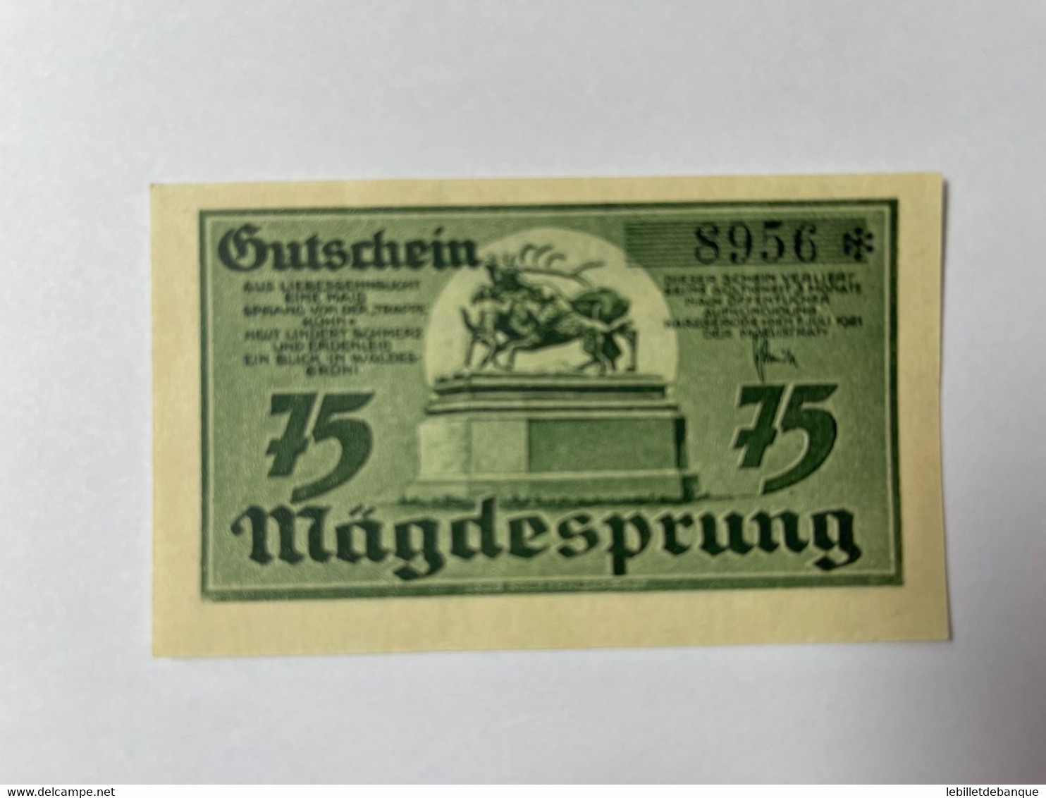 Allemagne Notgeld Harzgerode 75 Pfennig - Collections