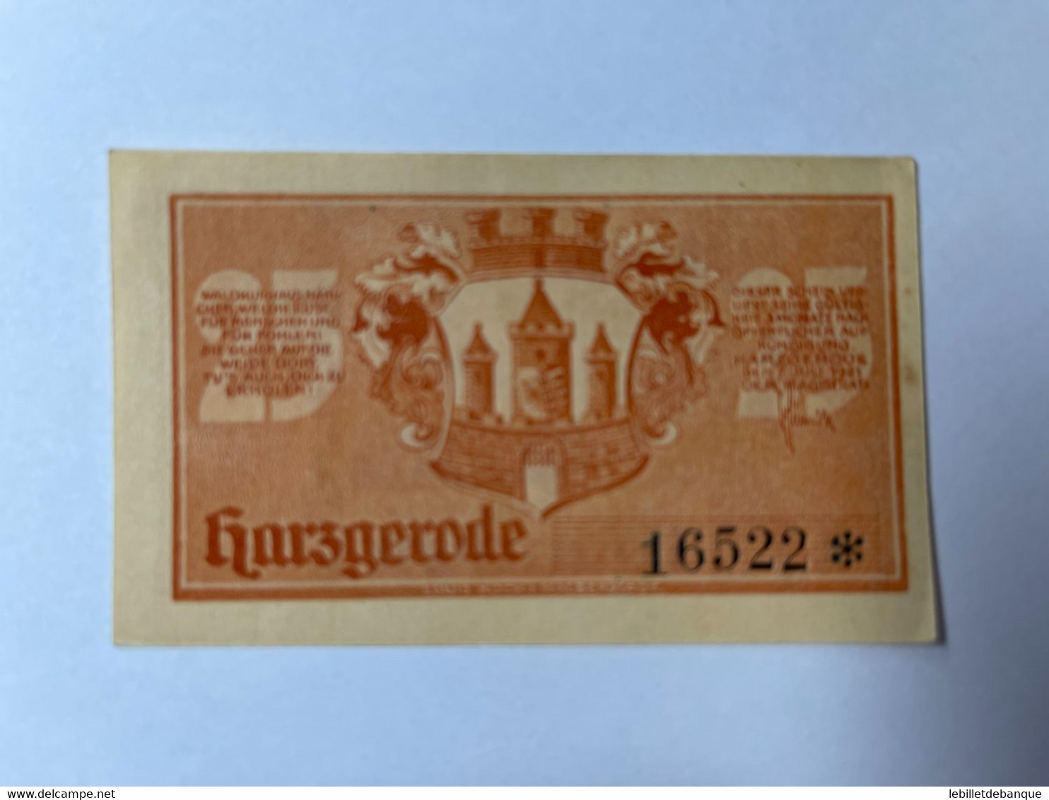 Allemagne Notgeld Harzgerode 25 Pfennig - Collections