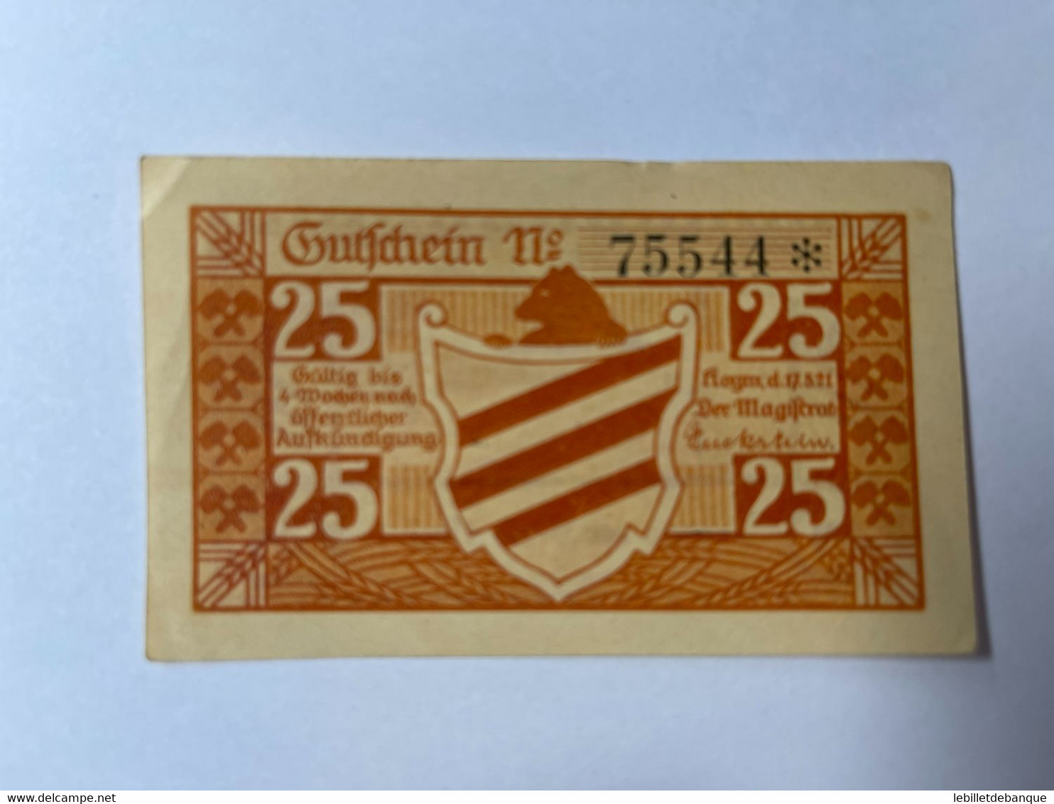 Allemagne Notgeld Hoyn 25 Pfennig - Collections