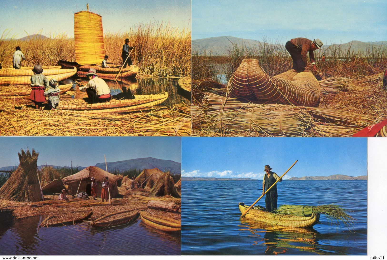 Pérou - Lot De 7 Cartes- Lago Titicaca- Islas Flotantes - Puno - Pérou