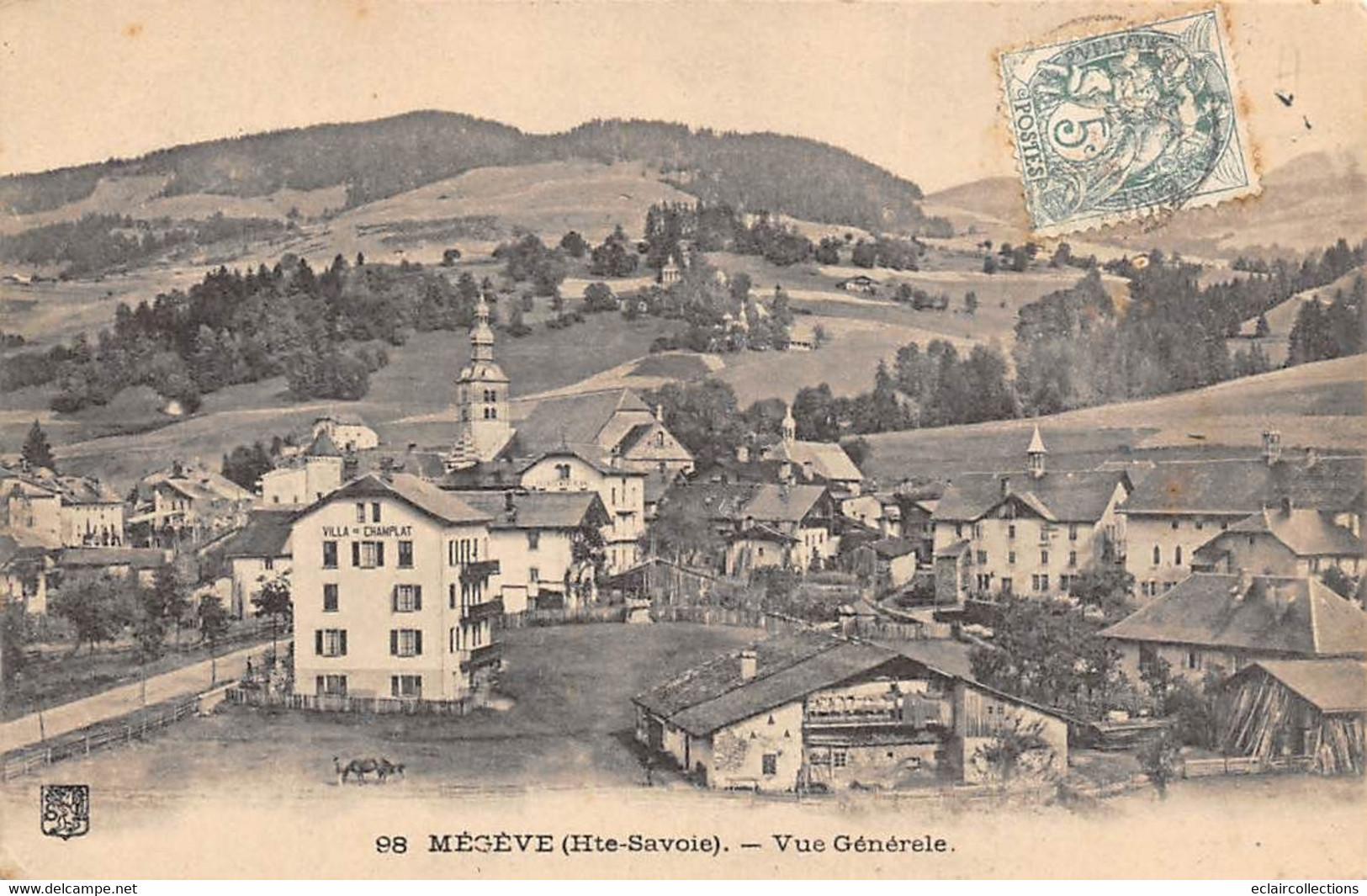 Megève             74            Vue Générale   N° 98         (voir Scan) - Megève