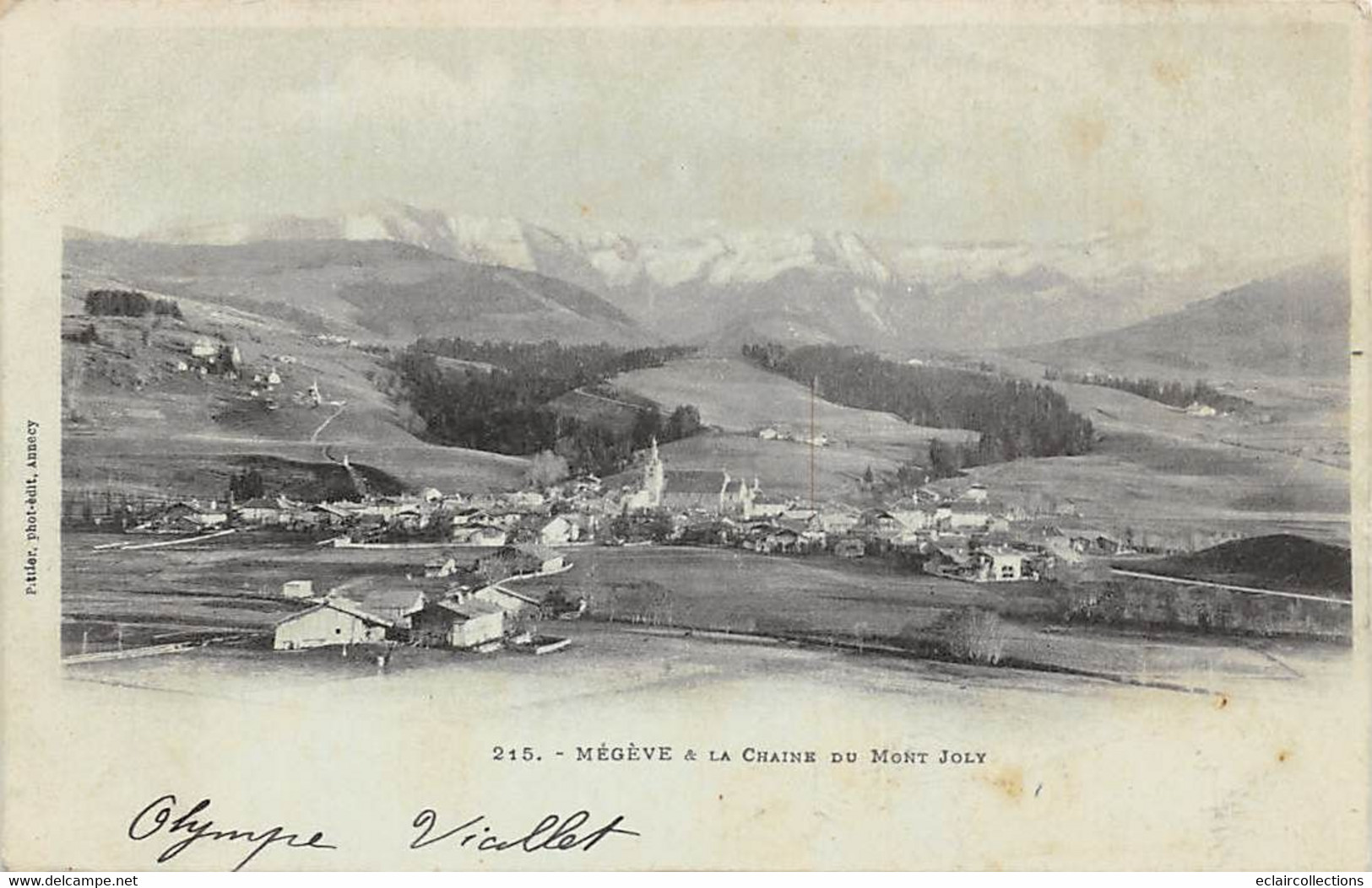 Megève             74           La Chaîne Du Mont-Joly   N° 215         (voir Scan) - Megève